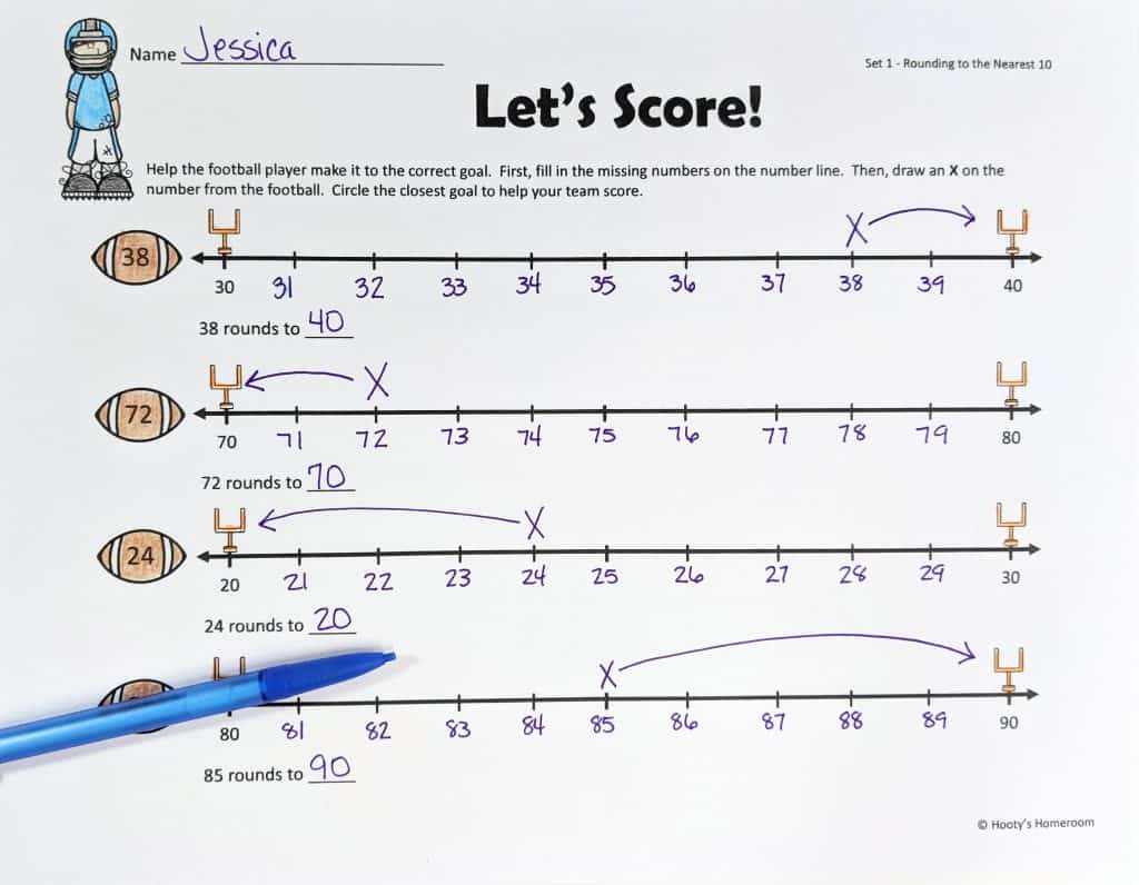Rounding Made Easy With Number Lines Hooty s Homeroom