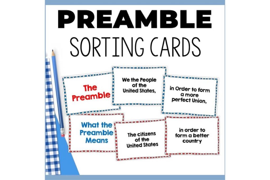 Premable activity cards