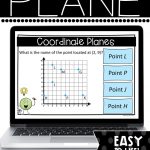 laptop computer showing coordinate plane digital task card