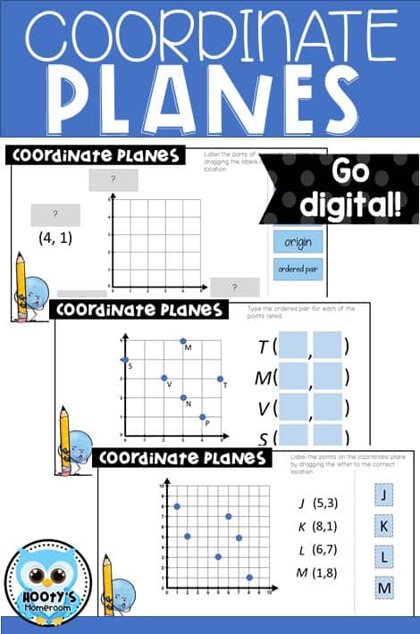 Coordinate Planes Digital Activities | Hooty's Homeroom