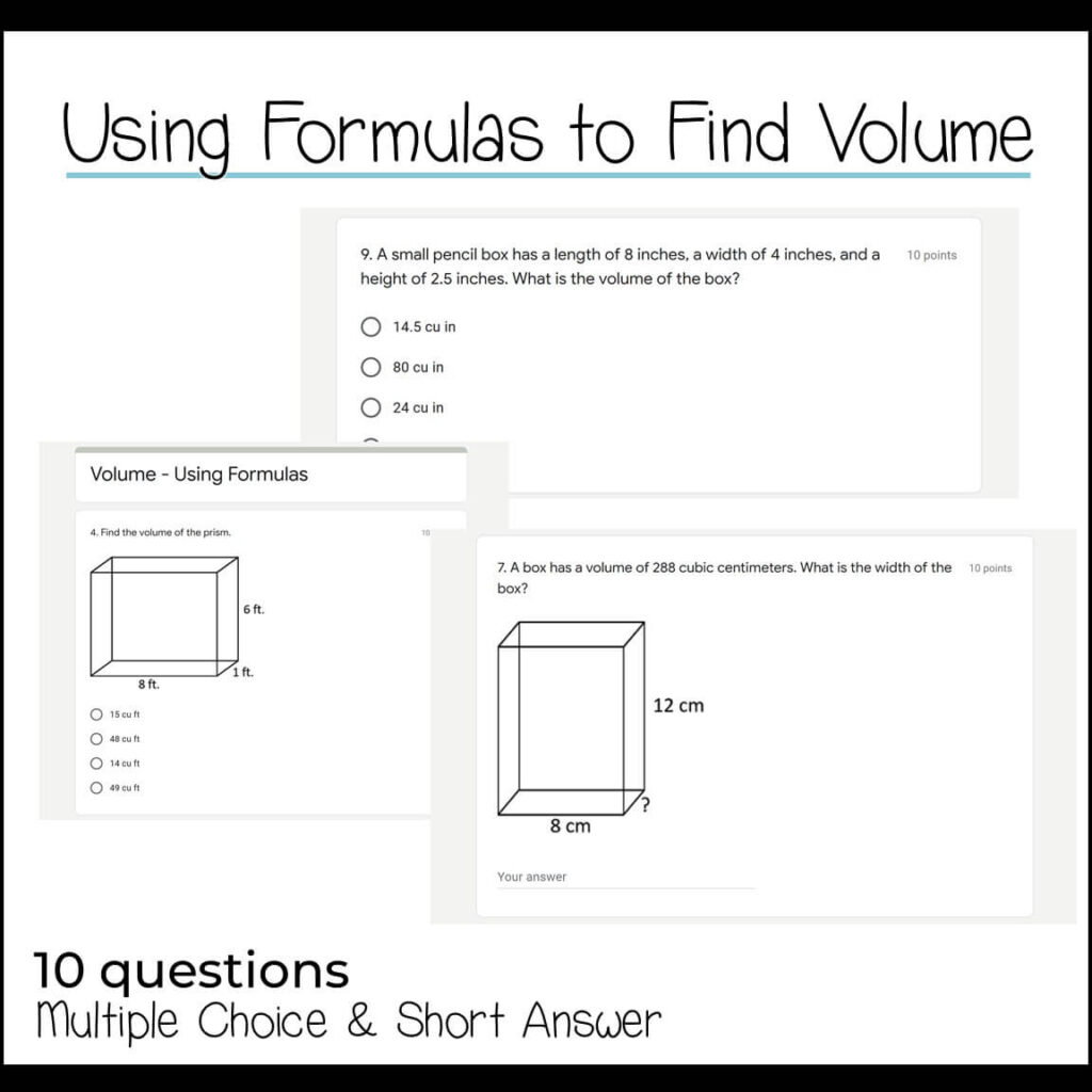 Volume of Rectangular Prisms using Google Forms - Hooty's Homeroom