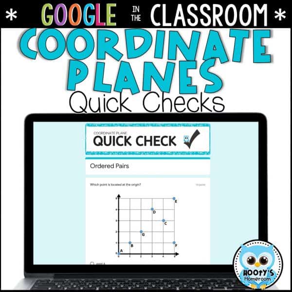 coordinate planes google forms assessments