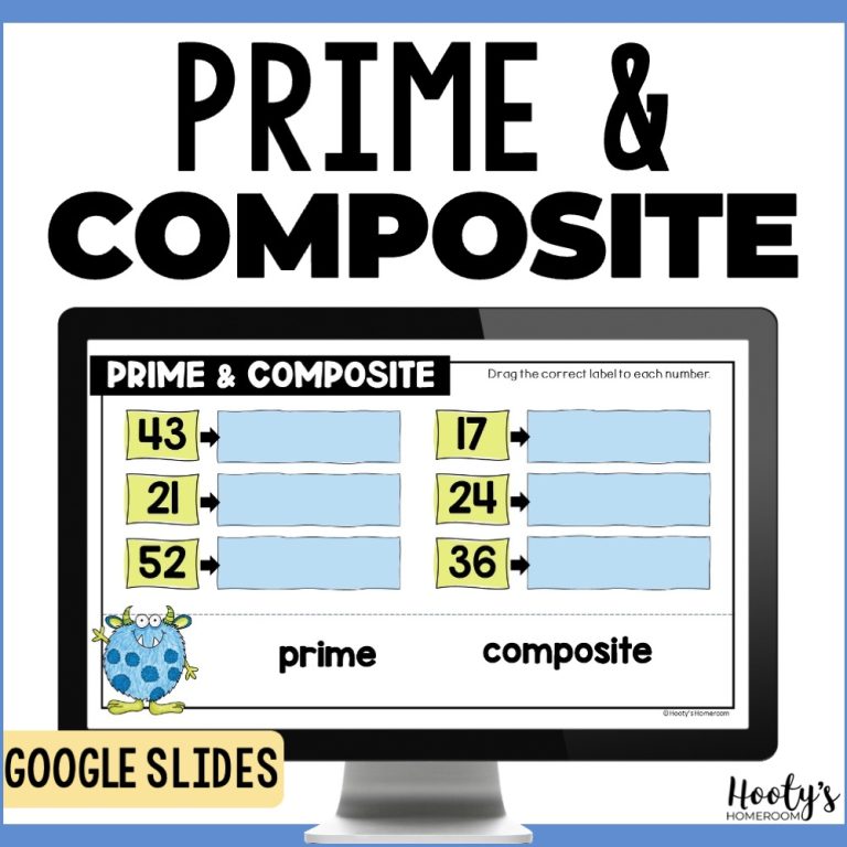 Prime and Composite Numbers Digital Activities - Hooty's Homeroom