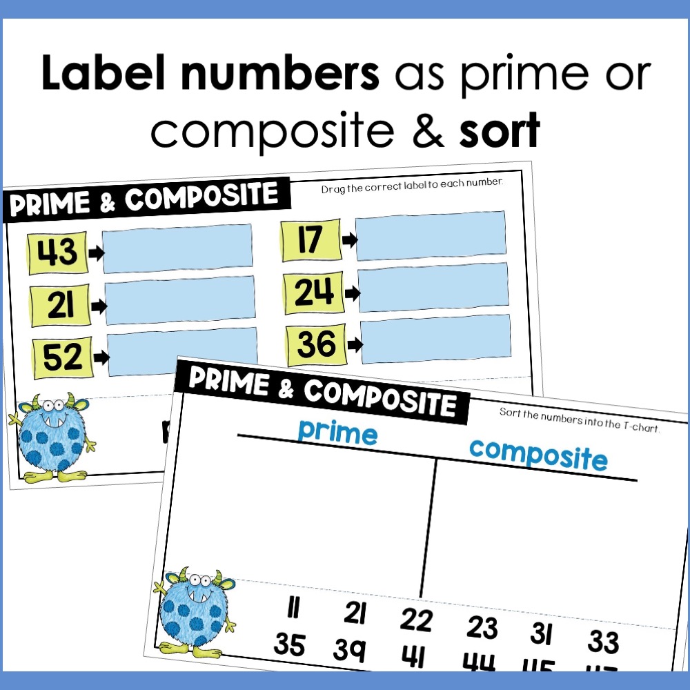 Prime and Composite Numbers Digital Activities | Hooty's Homeroom