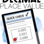 decimal place value quick check assessments using google forms