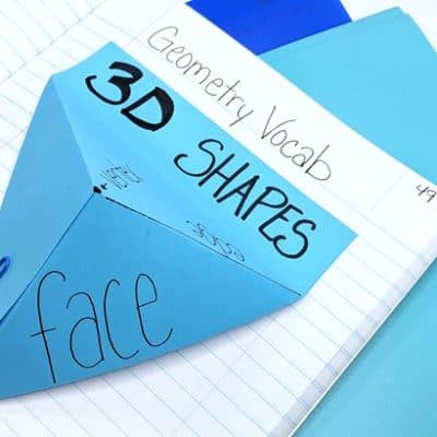 interactive geometry vocabulary for math journals and INB