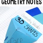 interactive geometry vocabulary notes for math journals