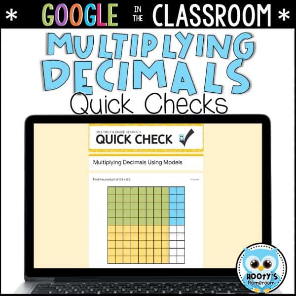 multiplying decimals quick check assessments using google forms