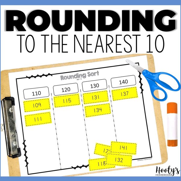 rounding to the nearest 10 sorting activity