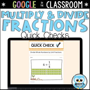 multiply and divide fractions using google forms sample question on laptop computer