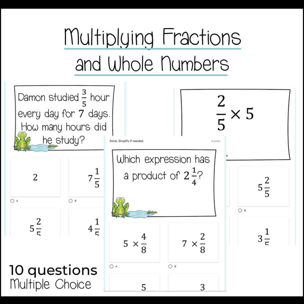 Multiplying Fractions Using Models Worksheet