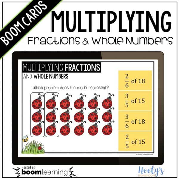 parts of a group multiplying fractions and whole numbers using models