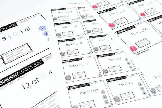 different size options for printed boom cards