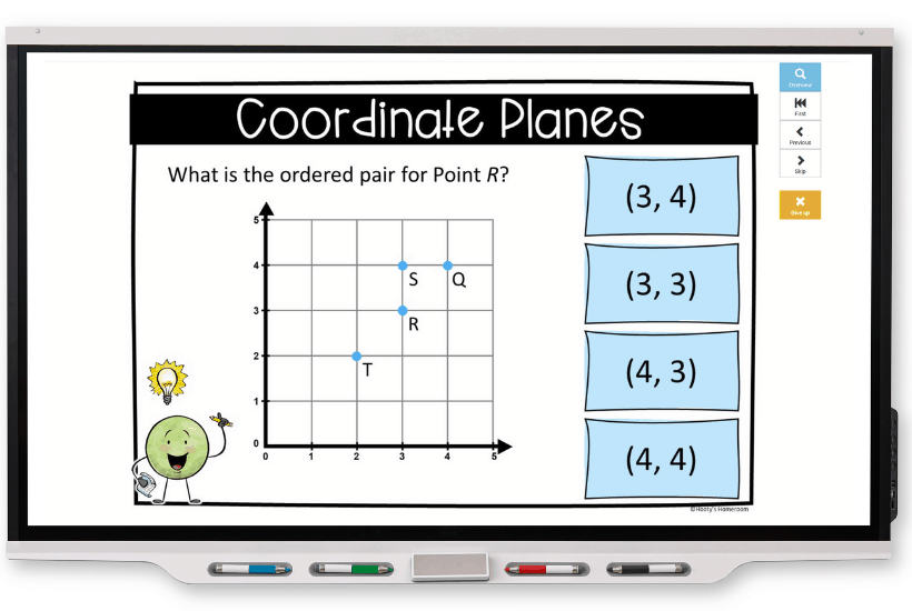 display digital task cards using data projector for guided practice