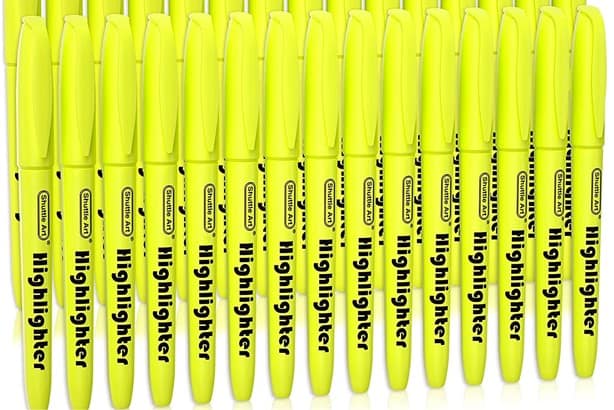fluorescent highlighters for glow math