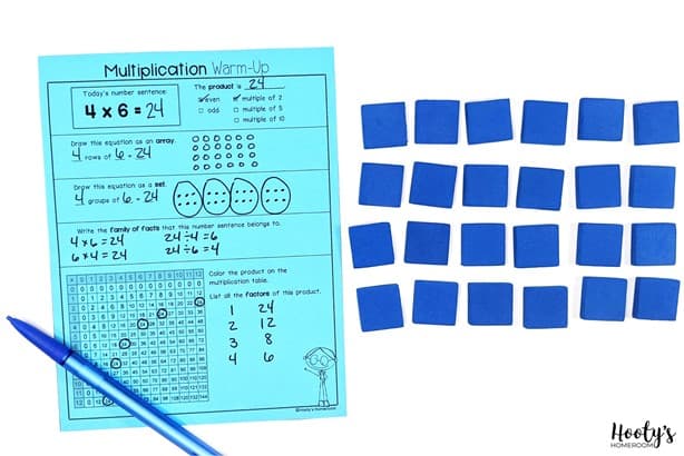 concrete multiplication fluency activities