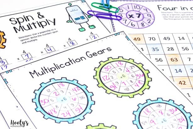 multiplication fluency activities