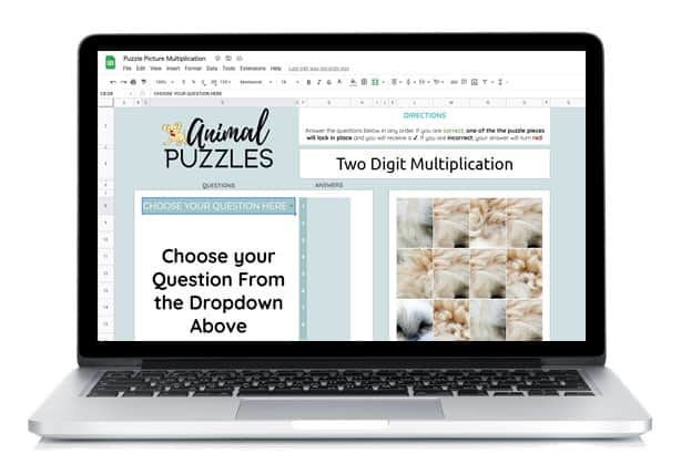 easy to use google sheets math activities