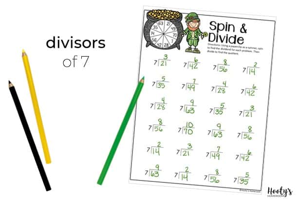 spin & divide with divisors of 7