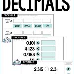 comparing and ordering decimals sample google slides activities