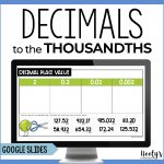 Decimal Place Value Sorts – Decimals to the Thousandths