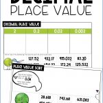 sample decimal place value sorting activities