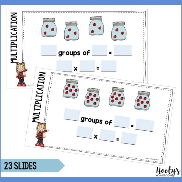 equal groups mulitplication google slides sample activities
