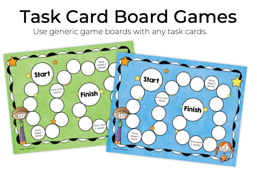 generic game boards that can be used with any set of task cards