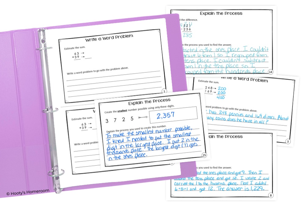 3rd grade math writing prompts samples