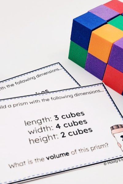example of a rectangular prism built using dimensions given by teacher