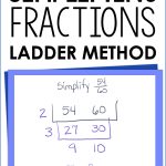 using the ladder method to simplify fractions