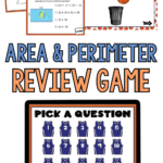 4th grade area and perimeter trashketball review game