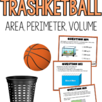 area perimeter volume trashketball test prep review game