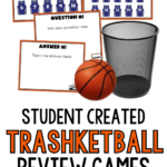 Students can create their own math review games with trashketball templates.