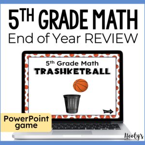 Students will have a blast playing 5th Grade End of Year Trashketball