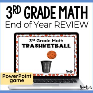 3rd Grade End of Year Trashketball Math Review Game