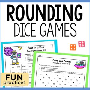 Rounding Dice Games for 3rd grade