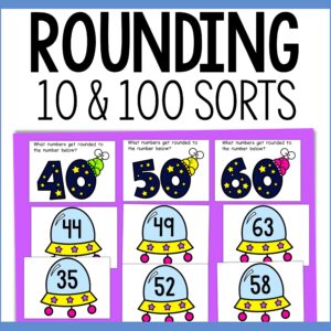 colorful rounding to the nearest 10 and 100 centers