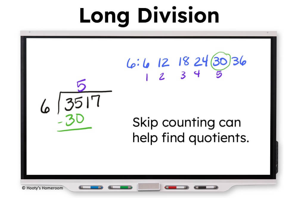 skip counting can help students with long division