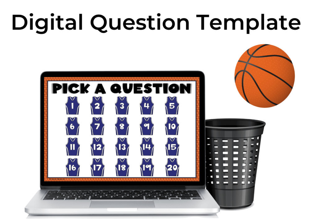 playing trashketball with a digital game template makes setup even easier