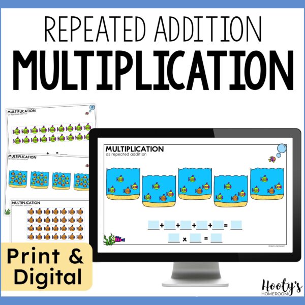 introducing multiplication as repeated addition with colorful models