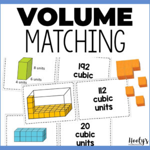 finding the volume of rectangular prisms practice matching activity