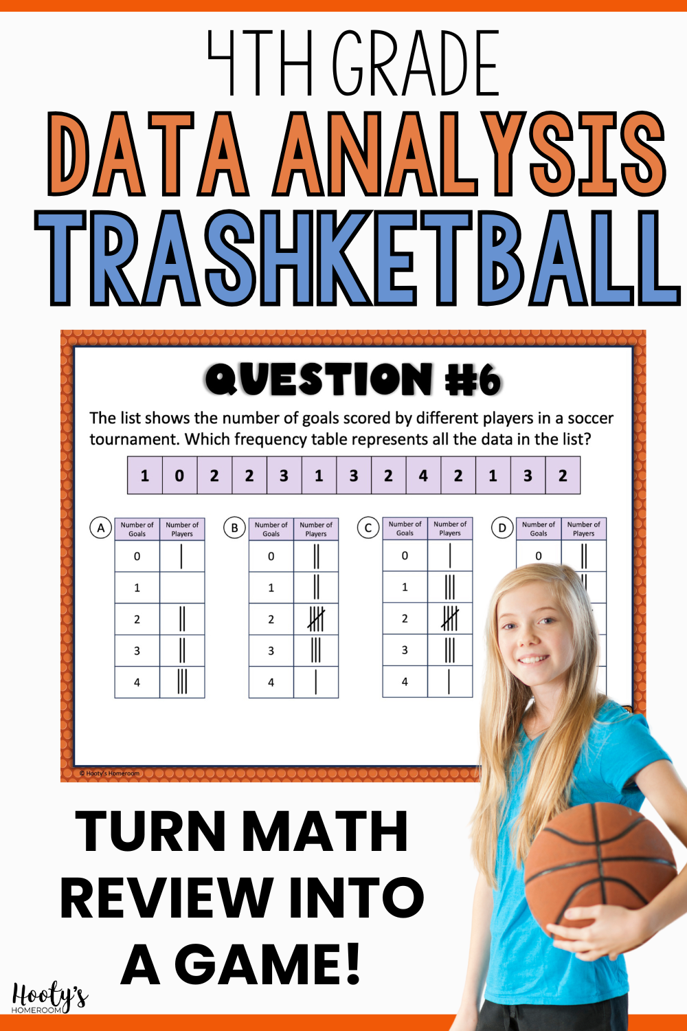 4th Grade Data Analysis Review Trashketball Game - Hooty's Homeroom