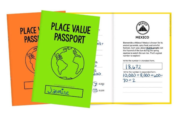 place value passports are a great worksheet alternative for reviewing essential 3rd grade place value skills