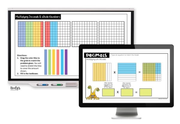 using virtual manipulatives helps students develop understanding of the multiplication of decimals