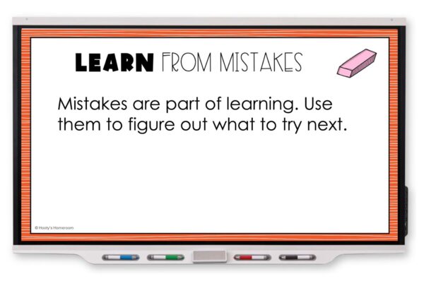 In math class, mistakes happen. Students need to be taught how to learn from their mistakes.