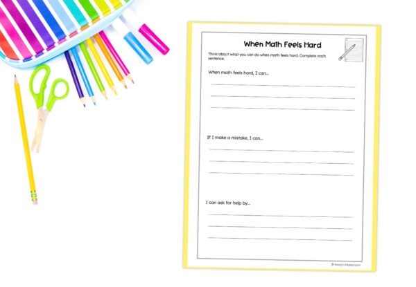 Give students an opportunity to reflect on the behaviors that help students become successful in math class.