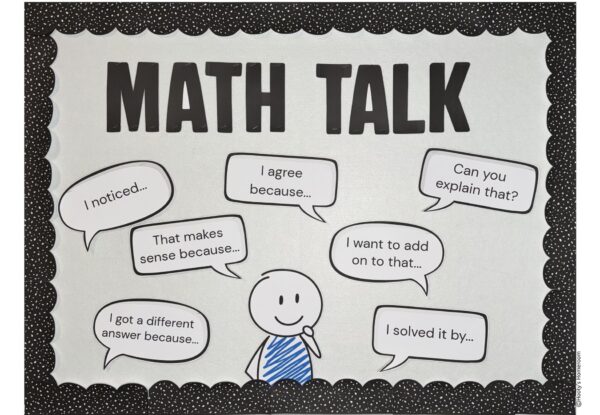 Sentence stems are a great tool for helping students understand what math talk sounds like.