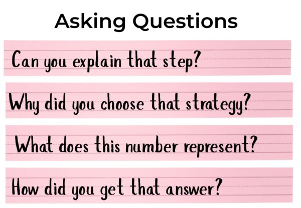 Teaching students how to ask good math questions improves math discussions.