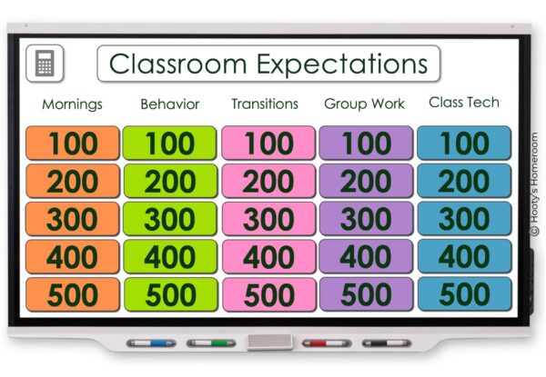 Review classroom rules and procedures with a math game to keep students engaged.